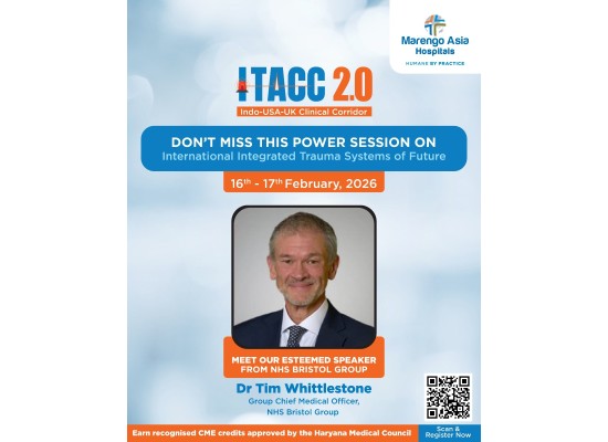 Event banner featuring Dr Tim Whittlestone discussing international integrated trauma systems and future-ready emergency care models at a global medical conference in February 2026.